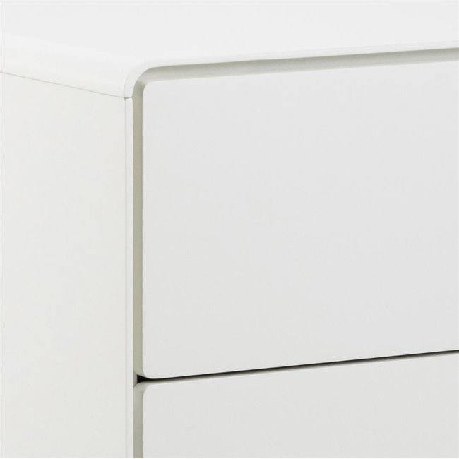 Chest of drawers Alovell, white, H100x80x40cm 