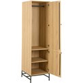 Wardrobe Albany, natural color, H200x51x60cm 