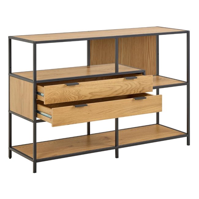 Bookcase Seaford, natural color, H78x114x35cm 