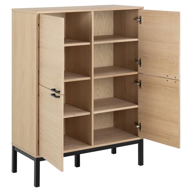 Cabinet Akensington, natural color, H120x91x40cm 