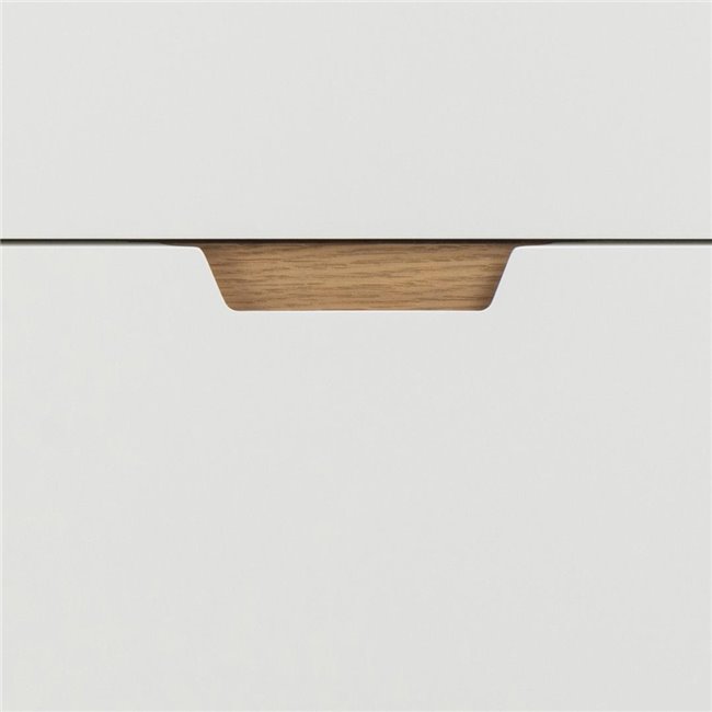 Chest of drawers Alovell, white, H100x80x40cm 