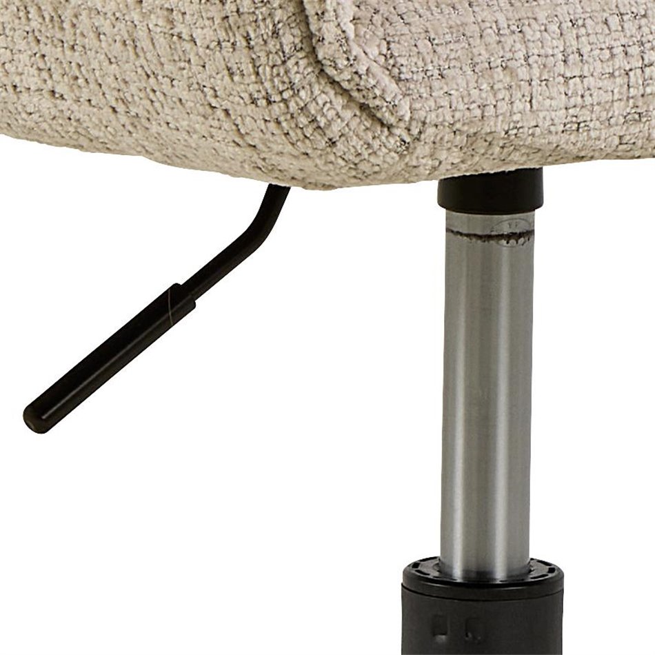 Office chair Addie, beige, H90.5x57x59.5cm, seat height 52-62cm