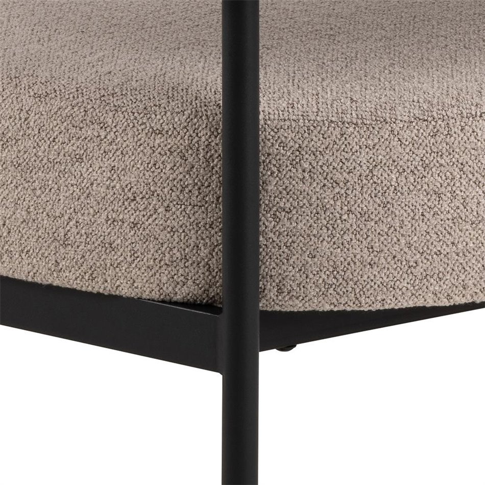 Armchair Akfield, beige, H71x78.5x67.5cm, seat height 43.5cm