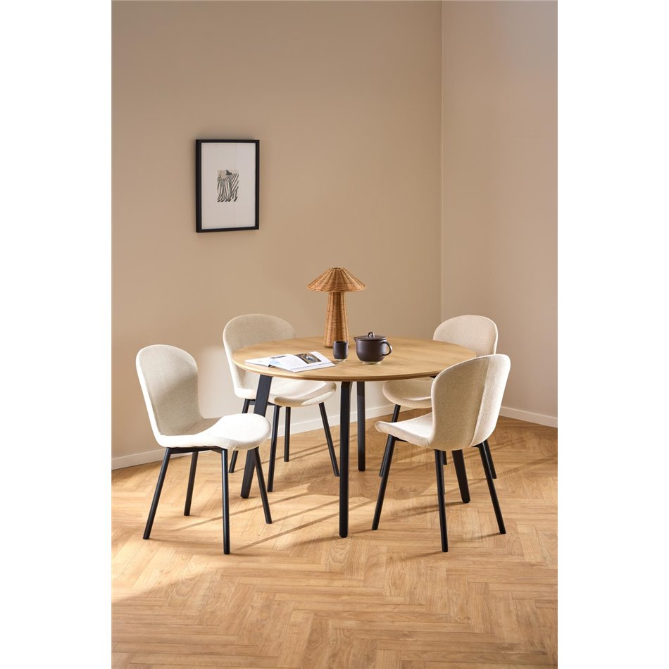Dining chair Asra, set of 2 pcs, beige, H86x50x58cm, seat height 47cm