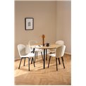Dining chair Asra, set of 2 pcs, beige, H86x50x58cm, seat height 47cm