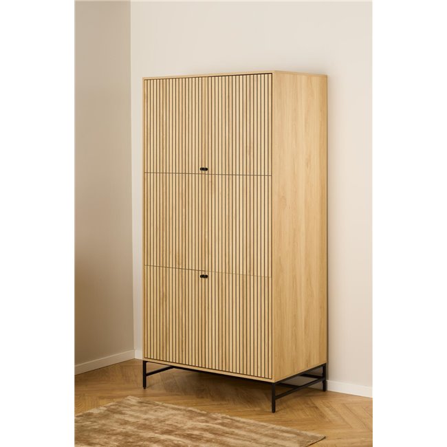 Wardrobe Albany, natural color, H200x99x60cm 