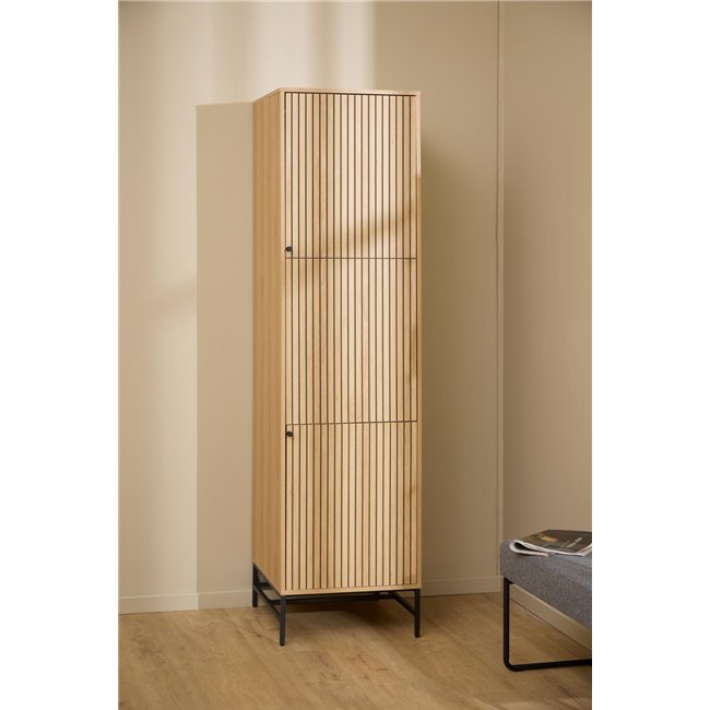 Wardrobe Albany, natural color, H200x51x60cm 
