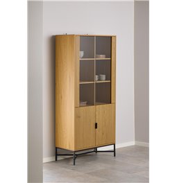 Vitrina Aipur, natūrali sp., H180x80x40cm