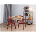 Dining chair Aroxby, set of 2 pcs, red, H79.5x45x55cm, seat height 42.5cm