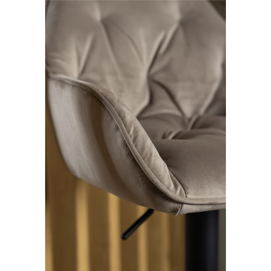 Bar chair Arook, set of 2 pcs, beige, H109x52x52cm, seat height 63-84cm