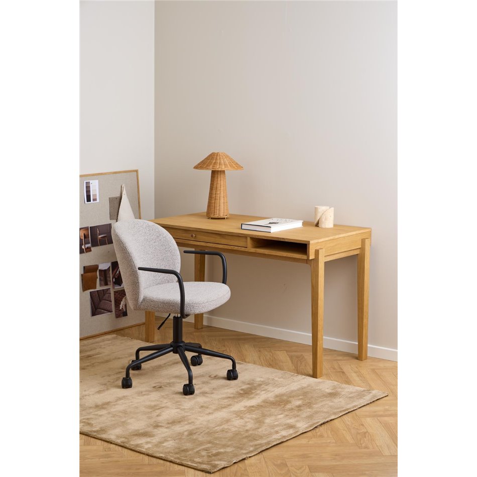 Office chair Atricia, beige, H93.5x59x50cm, seat height 45-55cm