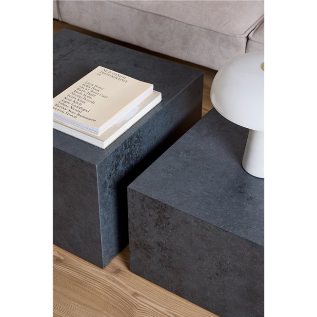 Coffee table set Aice, black, H40x58x58cm 