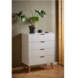 Komoda Alovell, balta sp., H100x80x40cm