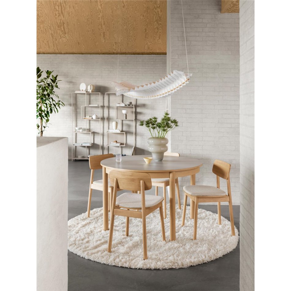 Bookcase Seaford, light grey/beige, H185x77x35cm 