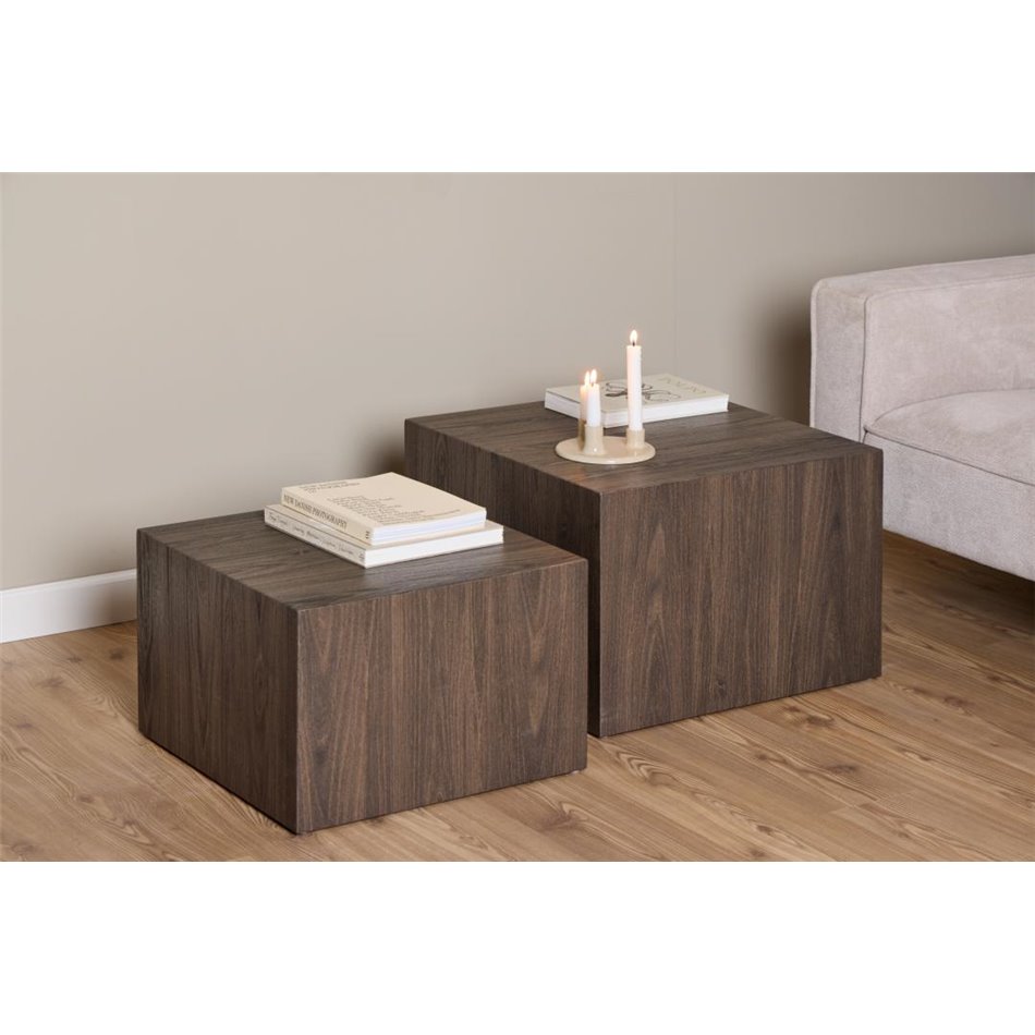 Coffee table set Aice, brown, H40x58x58cm 