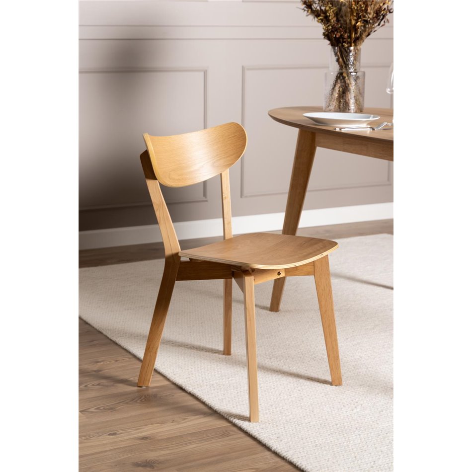 Dining chair Aroxby, set of 2 pcs, natural color, H79.5x45x55cm, seat height 42.5cm