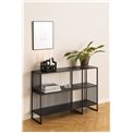 Bookcase Atrington, black, H83x120x35cm 