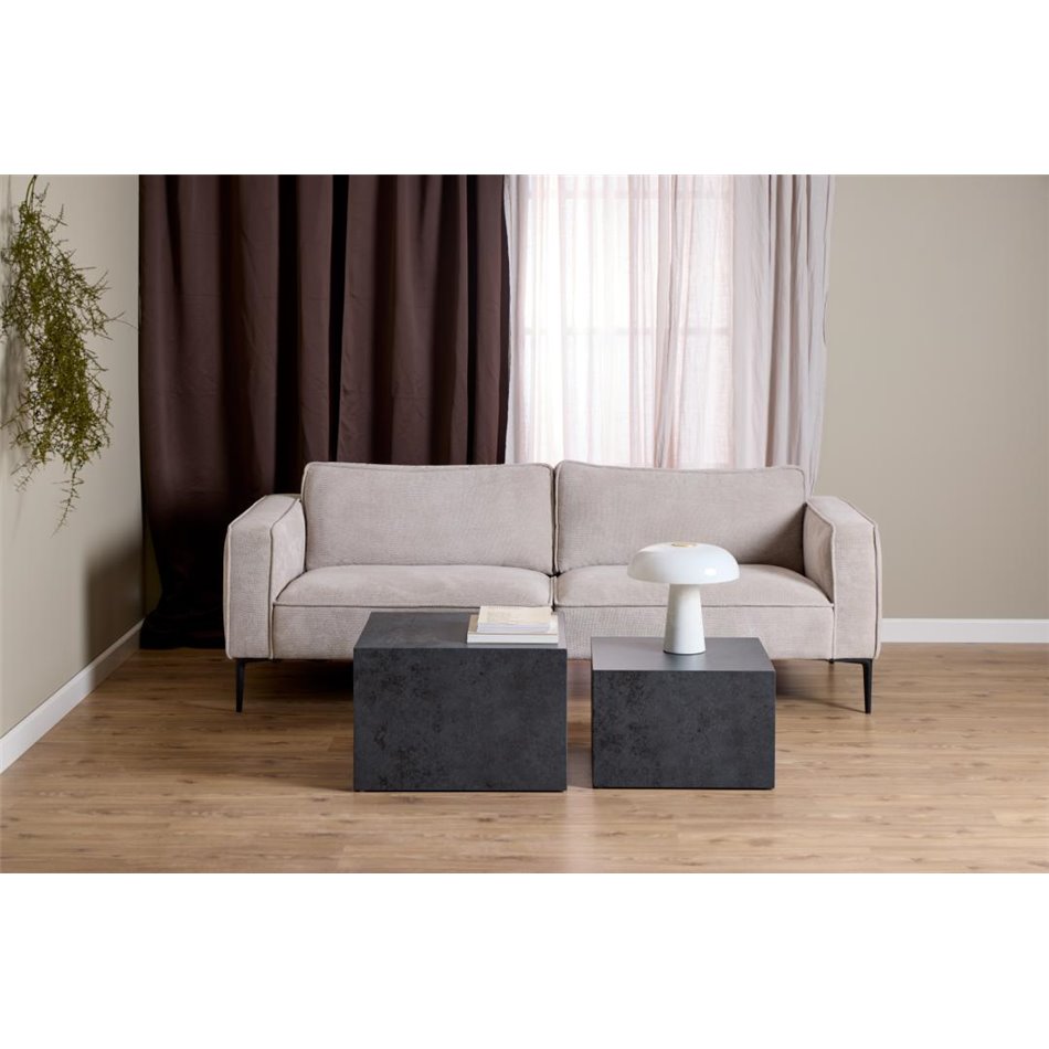 Coffee table set Aice, black, H40x58x58cm 