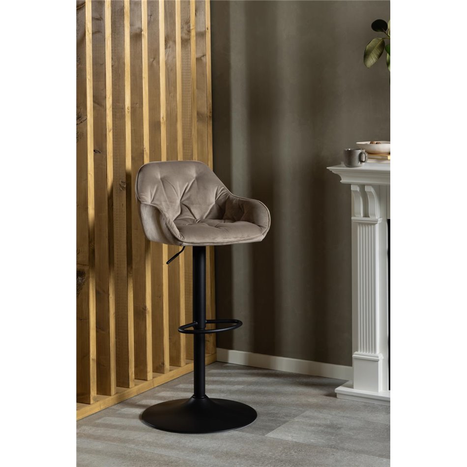 Bar chair Arook, set of 2 pcs, beige, H109x52x52cm, seat height 63-84cm