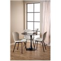 Dining chair Asra, set of 2 pcs, beige, H86x50x58cm, seat height 47cm