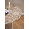 Coffee table Axos, beige marble, H42xD80cm 