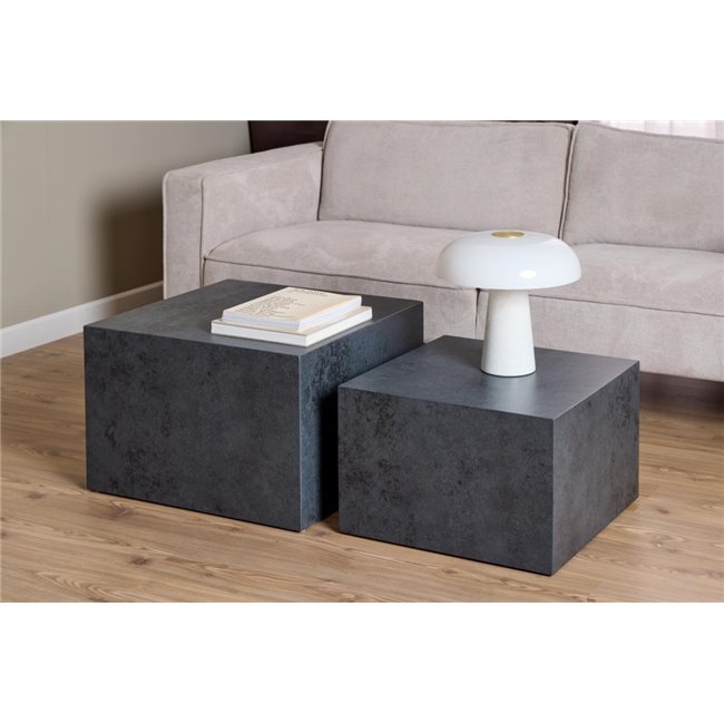 Coffee table set Aice, black, H40x58x58cm 