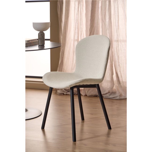 Dining chair Asra, set of 2 pcs, beige, H86x50x58cm, seat height 47cm