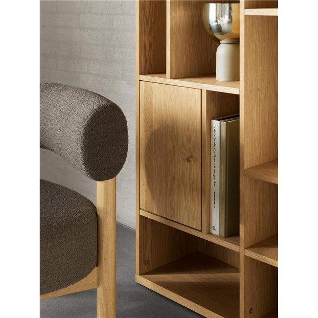 Bookcase Angoon, natural color, H180x90x30cm 