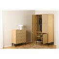 Wardrobe Albany, natural color, H200x99x60cm 