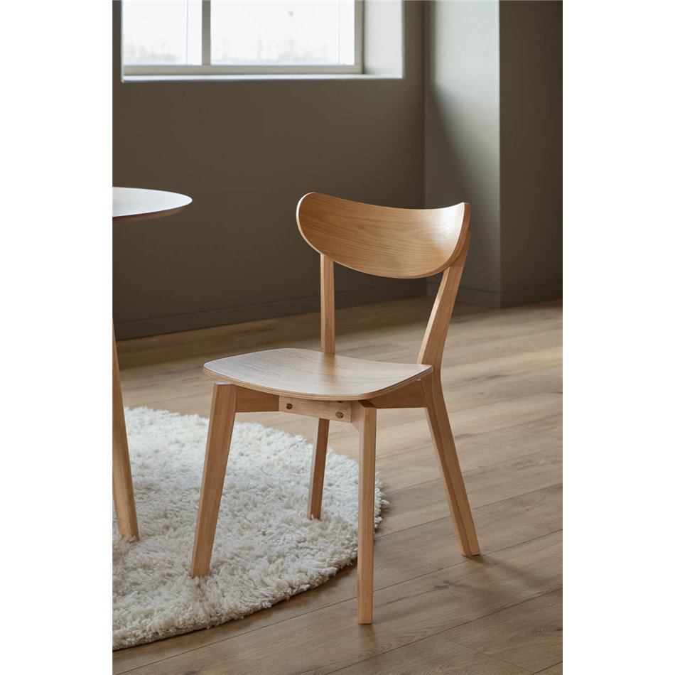 Dining chair Aroxby, set of 2 pcs, natural color, H79.5x45x55cm, seat height 42.5cm