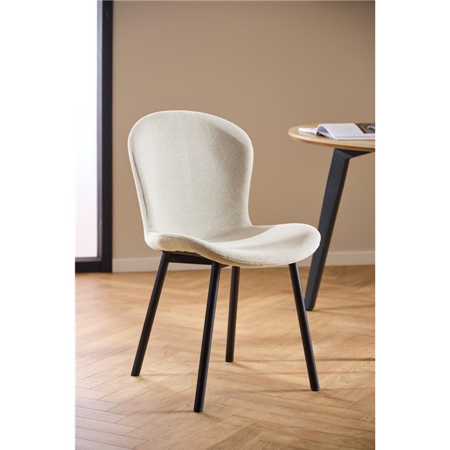 Dining chair Asra, set of 2 pcs, beige, H86x50x58cm, seat height 47cm