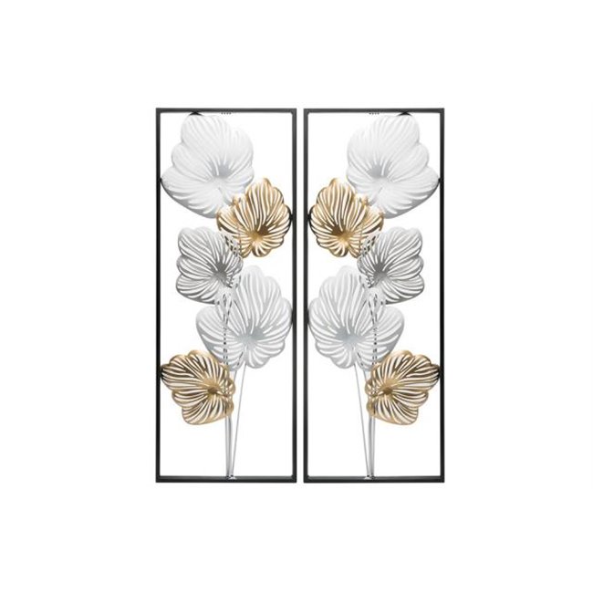 Wall decor Flower, set of 2, H90x34x4cm