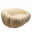 Double armchair Delazo, cream color, H65x149x93cm seat height 41cm