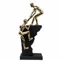 Deco figurine Tree rock-climber, black/gold color, H37x16x13cm