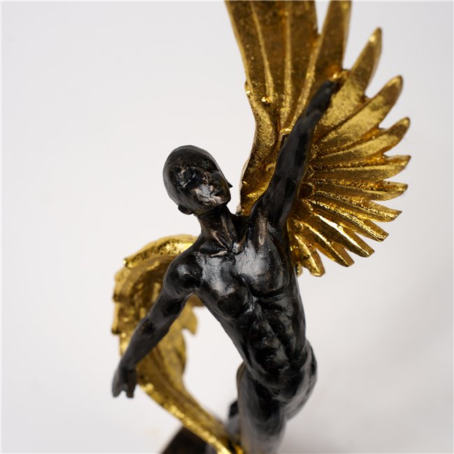 Deco figurine Ikar BS, dark bronze/gold color, H39x9x6.5cm