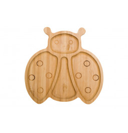 Bamboo serving plate Beetle, 20x19.5x1.9cm