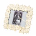 Photo frame Flower, white/gold color, 13x18cm