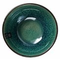 Bowl Elia, black/turquoise, ceramic, D13.8cm, H7.4cm