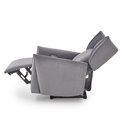 Electric recliner Helato, grey, polyester/metal/wood, H109-95x83x91-161cm, seat height 48-53cm