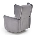 Electric recliner Helato, grey, polyester/metal/wood, H109-95x83x91-161cm, seat height 48-53cm