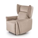 Electric recliner Helato, beige, polyester/metal/wood, H109-95x83x91-161cm, seat height 48-53cm