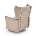 Electric recliner Helato, beige, polyester/metal/wood, H109-95x83x91-161cm, seat height 48-53cm