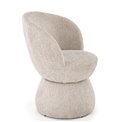 Armchair Hamen K581, swivelling, beige, steel/polyester, H82x63x62cm, seat height 48cm