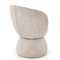 Armchair Hamen K581, swivelling, beige, steel/polyester, H82x63x62cm, seat height 48cm