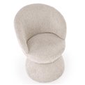 Armchair Hamen K581, swivelling, beige, steel/polyester, H82x63x62cm, seat height 48cm