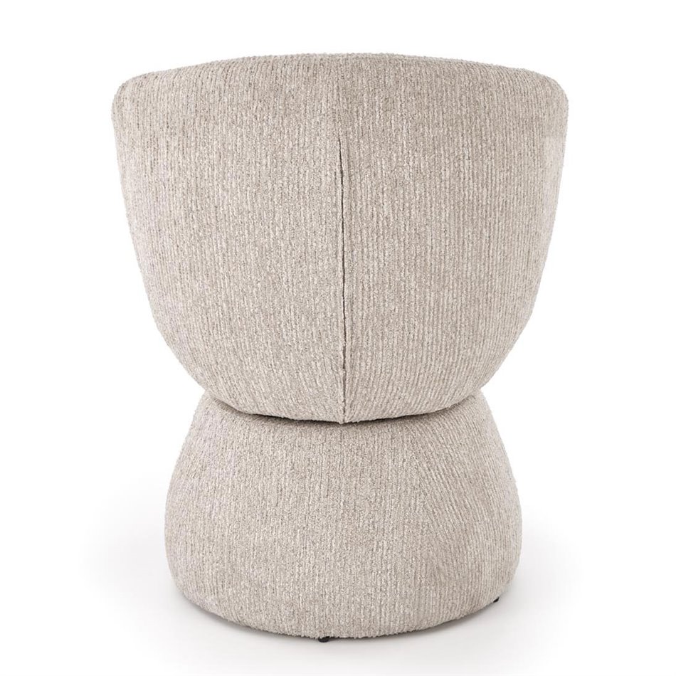 Armchair Hamen K581, swivelling, beige, steel/polyester, H82x63x62cm, seat height 48cm
