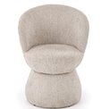Armchair Hamen K581, swivelling, beige, steel/polyester, H82x63x62cm, seat height 48cm