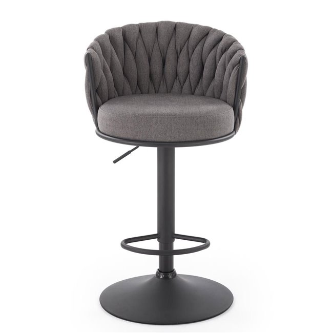 Bar chair Havigen H125, grey/black, steel/polyester, H90-105cm 54x53cm 