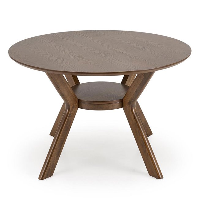 Dining table Hupero, walnut color, MDF, D120cm, H76cm 