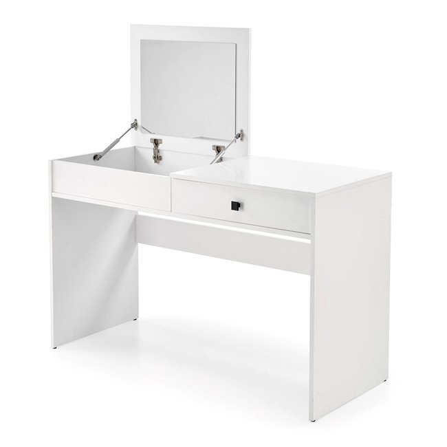 Dressing table Hegan, white, chipboard/glass, 120x50cm, H76cm 